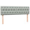 vidaXL Sommier &agrave; lattes de lit et matelas gris clair 140x220cm velours