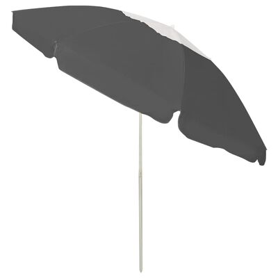 vidaXL Parasol de plage Anthracite 240 cm