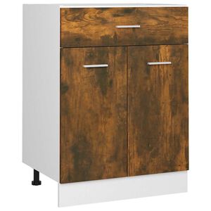 vidaXL Armoire &agrave; tiroirs Lyon Ch&ecirc;ne fum&eacute; 60x46x81,5 cm