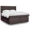 vidaXL Sommier &agrave; lattes de lit avec matelas Marron fonc&eacute; 180x200 cm