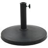 vidaXL Socle rond de parasol Polyr&eacute;sine 10 kg Noir