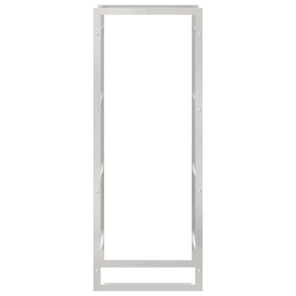 vidaXL Portant de bois de chauffage 50x28x132 cm acier inoxydable