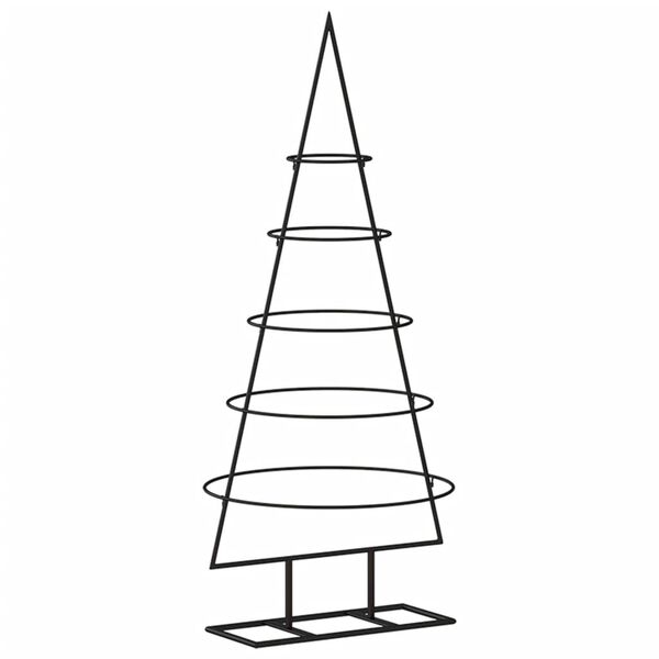 vidaXL Arbre de No&euml;l en m&eacute;tal pour d&eacute;coration noir 90 cm