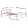 vidaXL Cadre de lit sans matelas blanc bois de pin massif 160x200 cm
