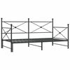 vidaXL Lit de jour avec gigogne sans matelas noir 107x203 cm acier