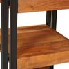 vidaXL Table de chevet Marron et Noir Bois d'acacia massif