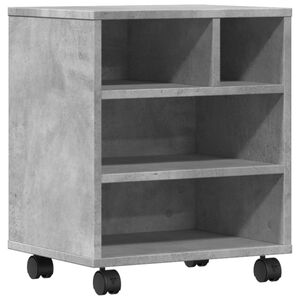 vidaXL Support d'imprimante avec roulettes gris b&eacute;ton 41x32x48 cm