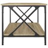 vidaXL Table basse Ch&ecirc;ne sonoma 80x50x45 cm Bois d'ing&eacute;nierie et fer