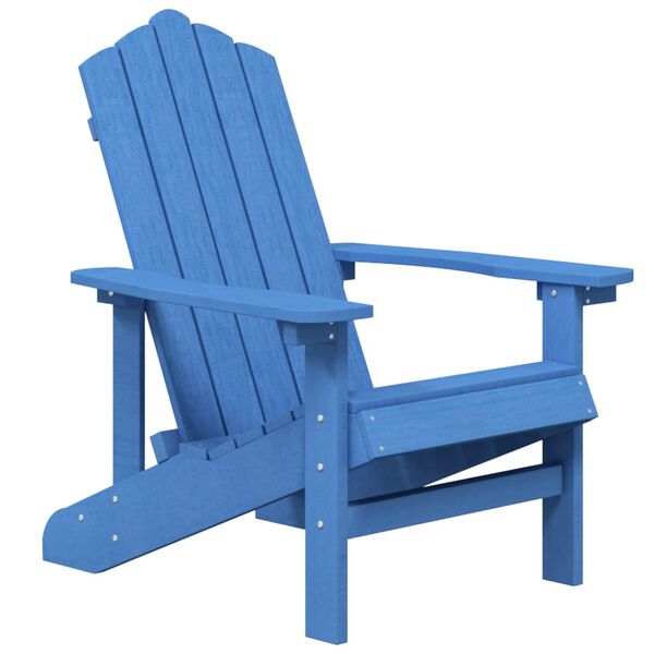 vidaXL Chaises de jardin Adirondack avec table PEHD Bleu aqua