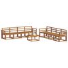 vidaXL Ensemble de canap&eacute;s d'ext&eacute;rieur 9 pcs Naturel