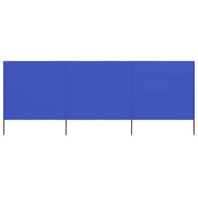 vidaXL Paravent 3 panneaux Tissu 400 x 120 cm Bleu azuré