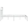 vidaXL Cadre de lit m&eacute;tal sans matelas et t&ecirc;te de lit blanc 140x200 cm