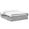 vidaXL Cadre de lit sans matelas sonoma gris 140x200 cm