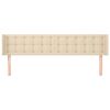 vidaXL T&ecirc;te de lit avec oreilles Cr&egrave;me 163x16x78/88 cm Tissu