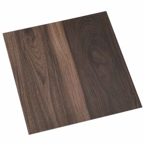 vidaXL Lattes de rev&ecirc;tement de sol autocollantes Marron fonc&eacute;