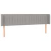 vidaXL T&ecirc;te de lit &agrave; LED Gris clair 203x16x78/88 cm Tissu