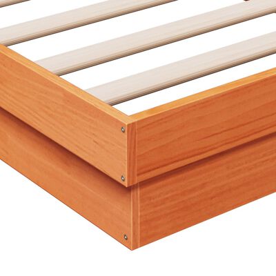 vidaXL Cadre de lit à LED sans matelas 200x200 cm bois massif