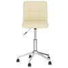 vidaXL Chaise pivotante de salle &agrave; manger Cr&egrave;me Tissu