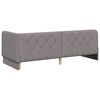 vidaXL Cadre de lit d'angle avec matelas Taupe 80 x 200 cm tissu