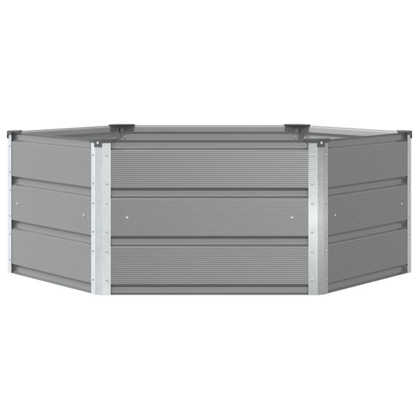 vidaXL Jardini&egrave;re Gris clair 129 x 129 x 45 cm Acier