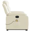 vidaXL Fauteuil inclinable de massage &eacute;lectrique cr&egrave;me similicuir