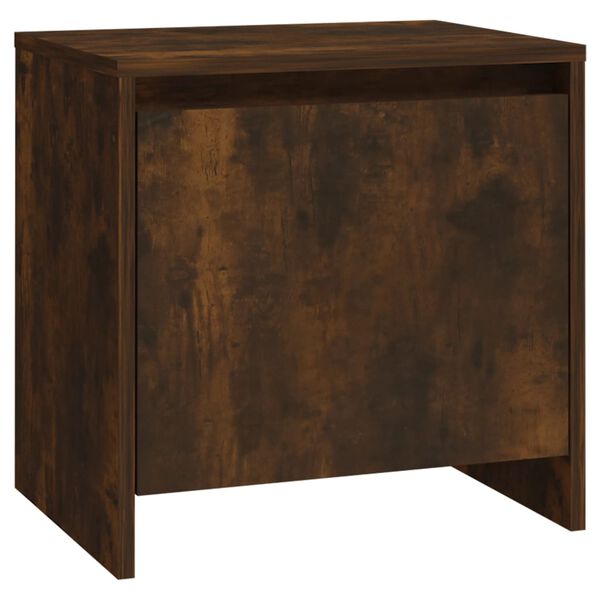 vidaXL Table de chevet ch&ecirc;ne fum&eacute; 45x34x44,5 cm bois d'ing&eacute;nierie