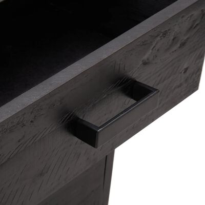 vidaXL Tables de chevet 2 pcs Noir 36x30x45 cm Bois de pin massif