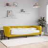 vidaXL Lit de jour avec matelas jaune 90x200 cm velours