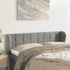 vidaXL T&ecirc;te de lit avec oreilles Gris clair 147x23x78/88 cm Velours