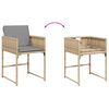 vidaXL Ensemble &agrave; manger de jardin coussins 13 pcs m&eacute;lange beige rotin