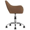 vidaXL Chaises pivotantes &agrave; manger lot de 4 marron tissu