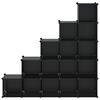 vidaXL Cubes de rangement 15 pcs Noir PP