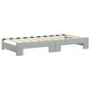 vidaXL Lit de jour avec gigogne et matelas gris clair 90x190cm velours