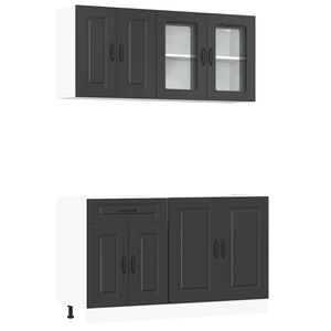 vidaXL Ensemble d'armoires de cuisine 4 pcs Kalmar bois d'ing&eacute;nierie