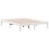 vidaXL Lit biblioth&egrave;que sans matelas blanc 135x190 cm bois pin massif