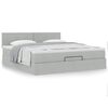 VidaXL Cadre de lit ottoman avec matelas gris clair 180x200 cm velours