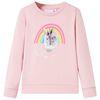 Sweatshirt pour enfants rose clair 116