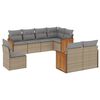 vidaXL Salon de jardin avec coussins 8 pcs beige r&eacute;sine tress&eacute;e
