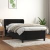 vidaXL Sommier &agrave; lattes de lit avec matelas Noir 90x200 cm Velours