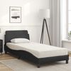 vidaXL Lit avec matelas Dover noir 90x200 cm similicuir