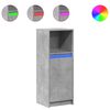 vidaXL Buffet avec LED gris b&eacute;ton 38x34x100 cm bois d'ing&eacute;nierie