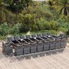 vidaXL Ensemble &agrave; manger de jardin coussins 21 pcs Gris R&eacute;sine tress&eacute;e