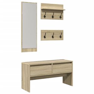 vidaXL Ensemble de meubles de couloir 4 pcs ch&ecirc;ne sonoma
