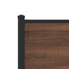 vidaXL Cadre de lit en m&eacute;tal sans matelas ch&ecirc;ne marron 120x190 cm