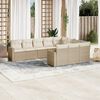 vidaXL Salon de jardin avec coussins 10 pcs beige r&eacute;sine tress&eacute;e