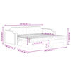 vidaXL Lit de jour avec gigogne et matelas noir 90x200 cm tissu