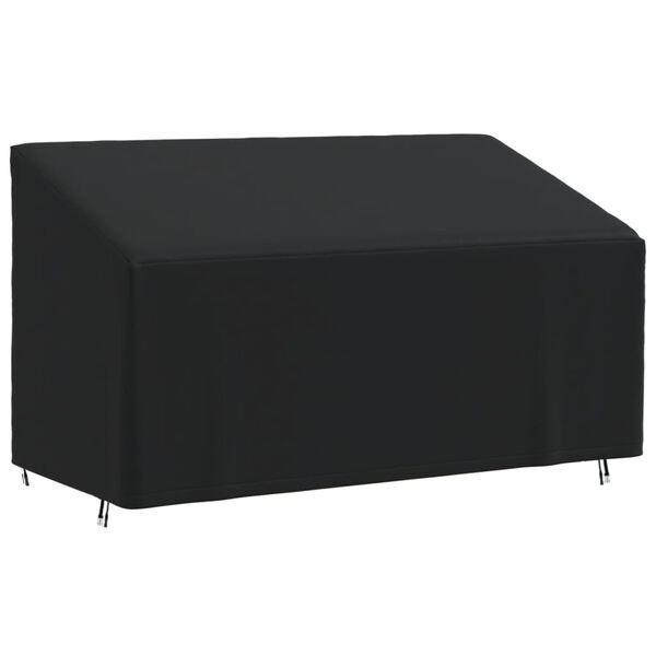 vidaXL Housse de banc 3 places noir 175x85x68/94 cm oxford 420D