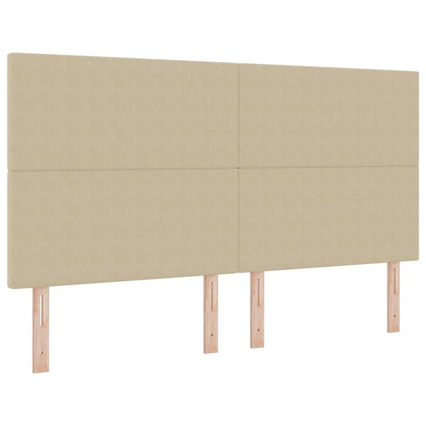 vidaXL T&ecirc;te de lit LED avec t&ecirc;te de lit Vert gris 180 cm Polyester