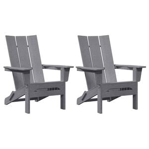 vidaXL Chaise de jardin 2 pc Gris clair Poly&eacute;thyl&egrave;ne