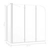 vidaXL Enclos de bain 120x69x130 cm Verre trempé Transparent
